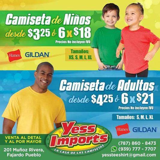 Ofertas en Camisas Hanes y Gildan